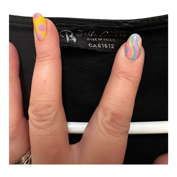 ✨ Bella Amore Cardigan Sweater Open Front Cotton Pockets Made in Italy - Picture 2 of 15